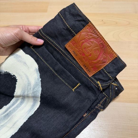 EVISU CALLIGRAPHY DAICOCK CARROT FIT DENIM JEANS #2017 - Picture 4 of 6